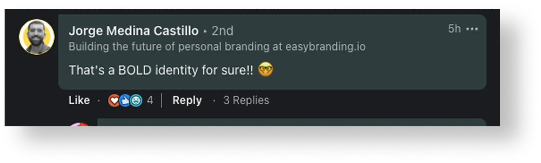 LinkedIn testimonial praising the Ghetto Country Brandmother rebrand, screenshot 2 of 12