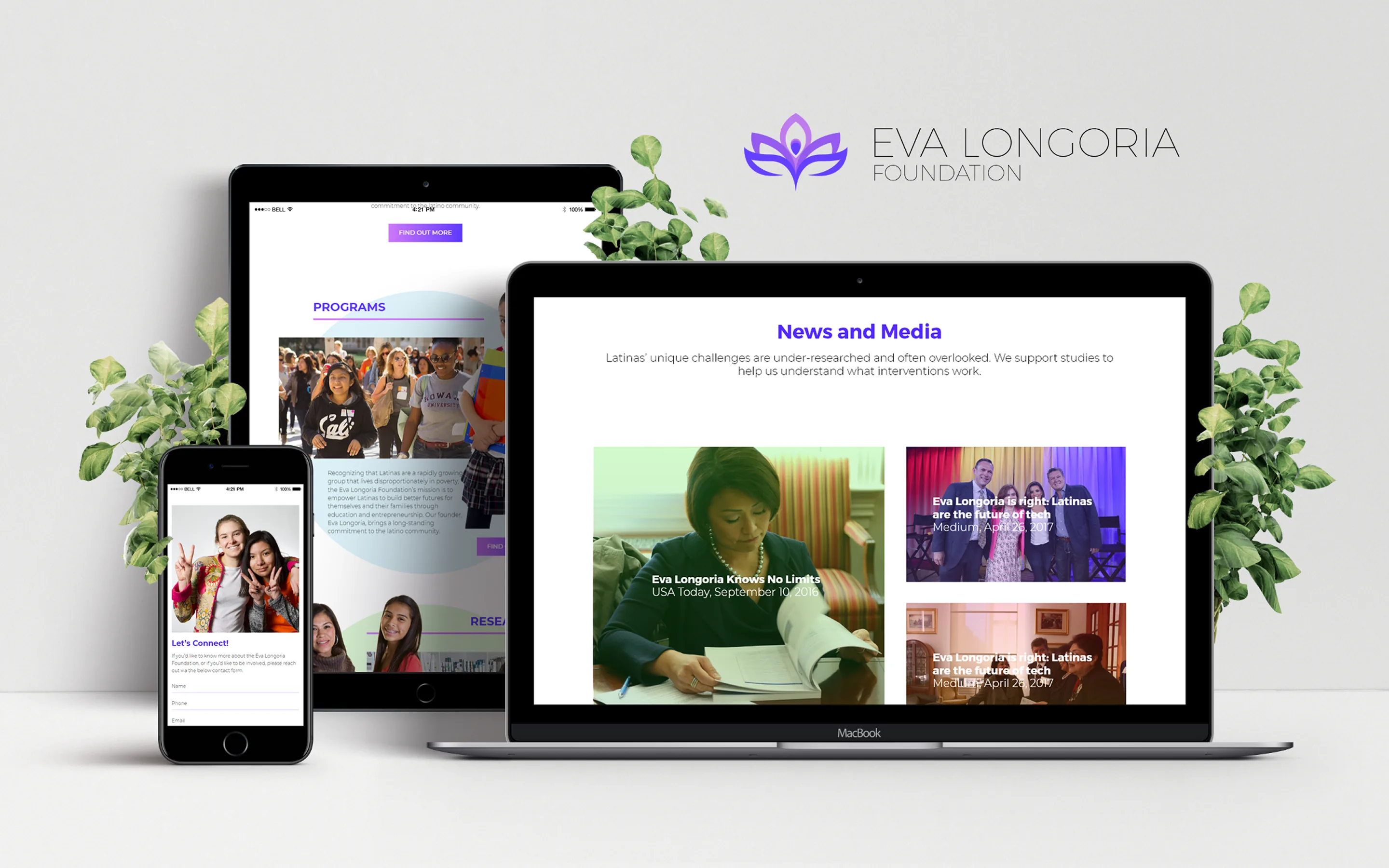 Eva Longoria Foundation: Eva Longoria Foundation website Website responsive