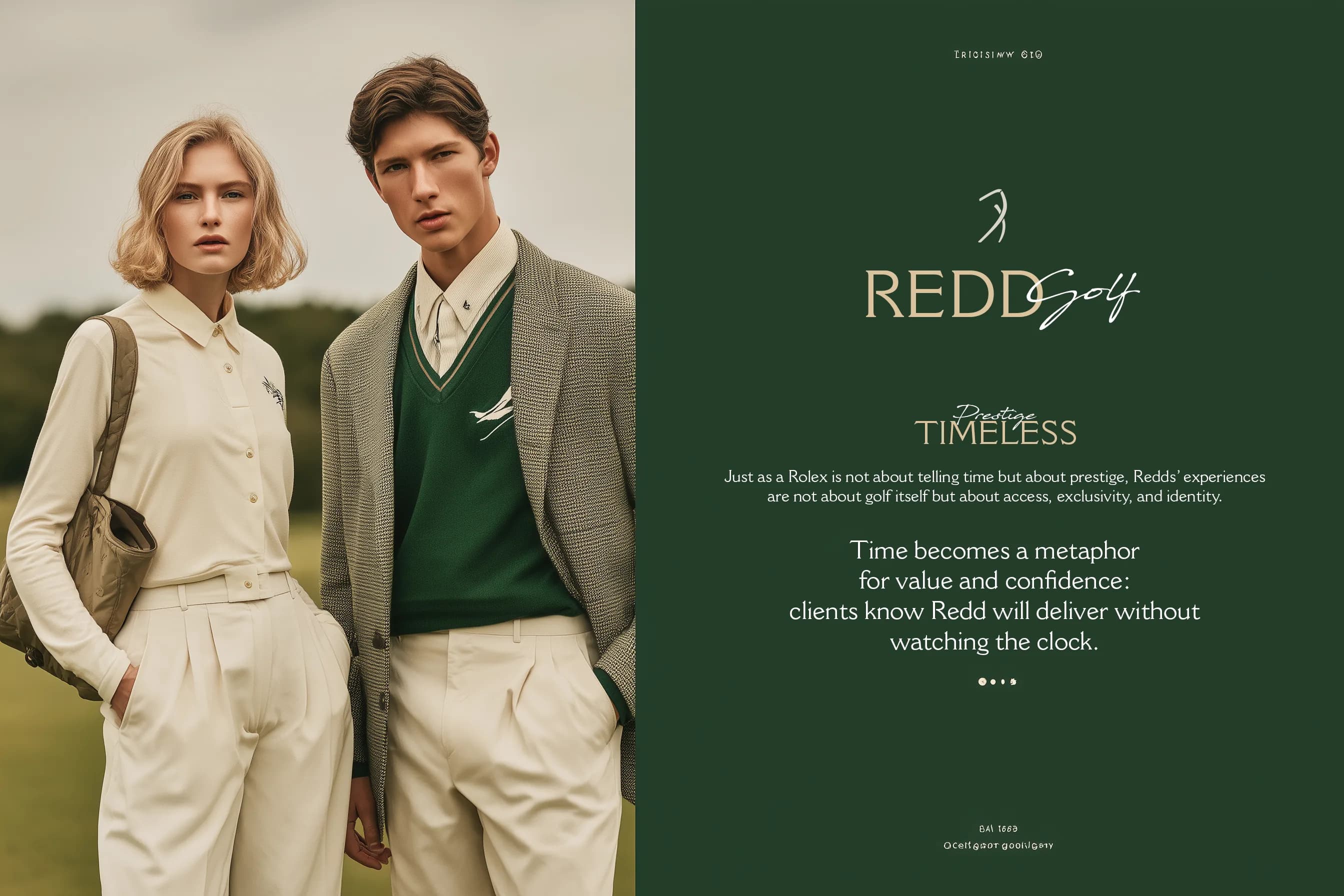 Redd Golf brand artwork: modern reinterpretation of a vintage golf illustration