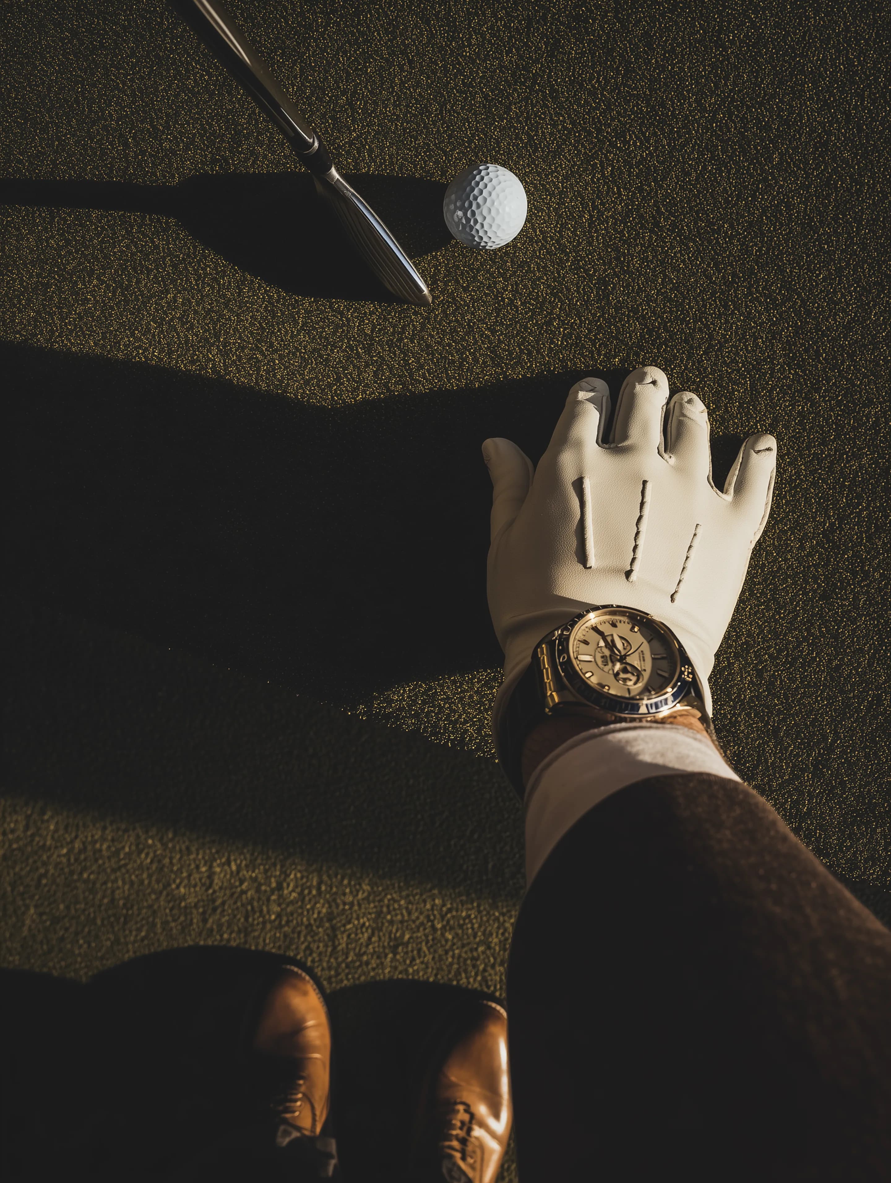 Editorial Redd Golf poster: an elegant man wearing a fine watch